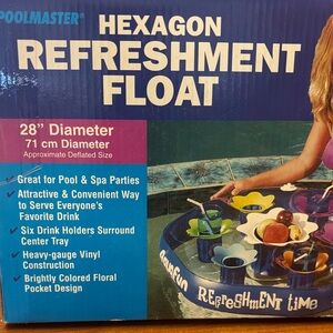 Vintage POOLMASTER 1997 Hexagon Refreshment Float for Swimming Pool